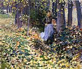 Theodore Robinson Canvas Paintings - Autumn Sunlight